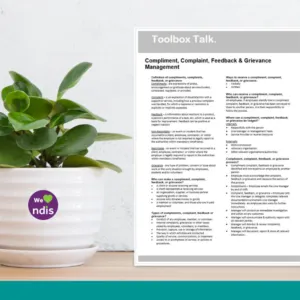 Compliment, Complaint, Feedback & Grievance Management Toolbox Talk