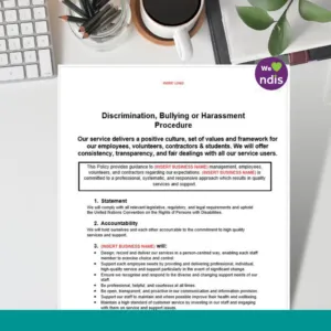 Discrimination, Bullying & Harassment Procedure
