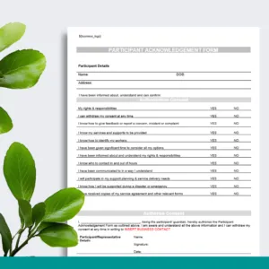 Participant Acknowledgment Form