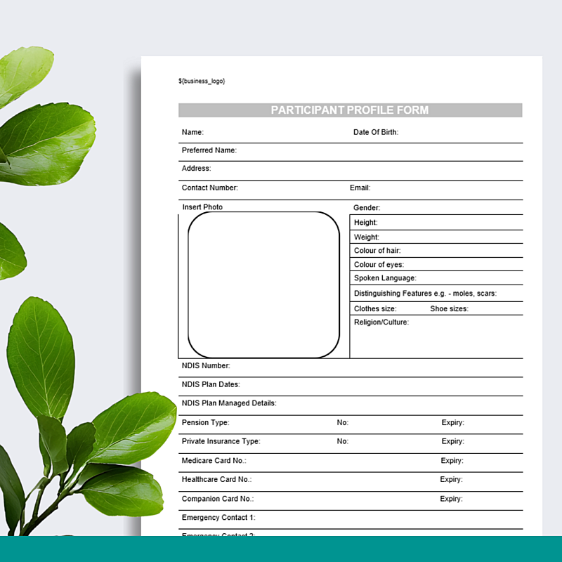 Participant Profile Form