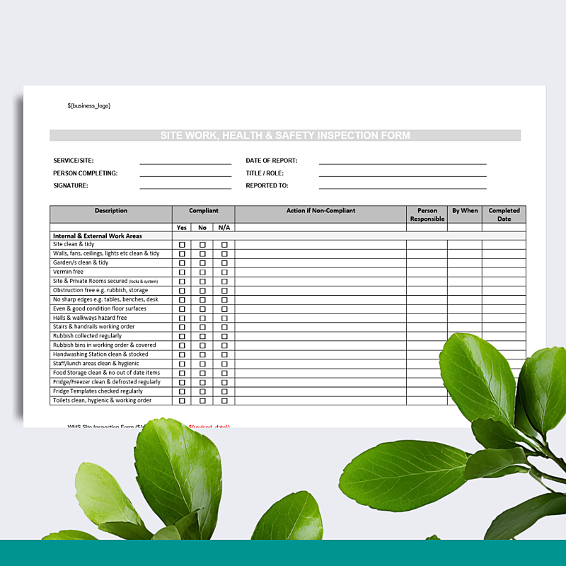 Site WHS Inspection Form